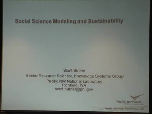 Title Slide: Social Science Modeling and Sustainability