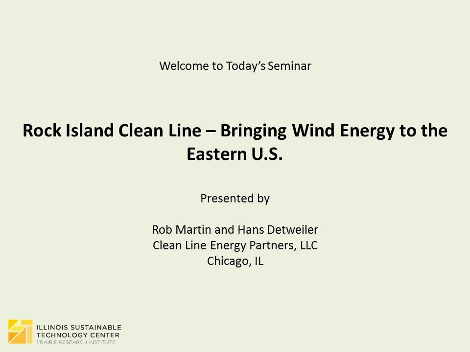 Title Slide: Rock Island Clean Line