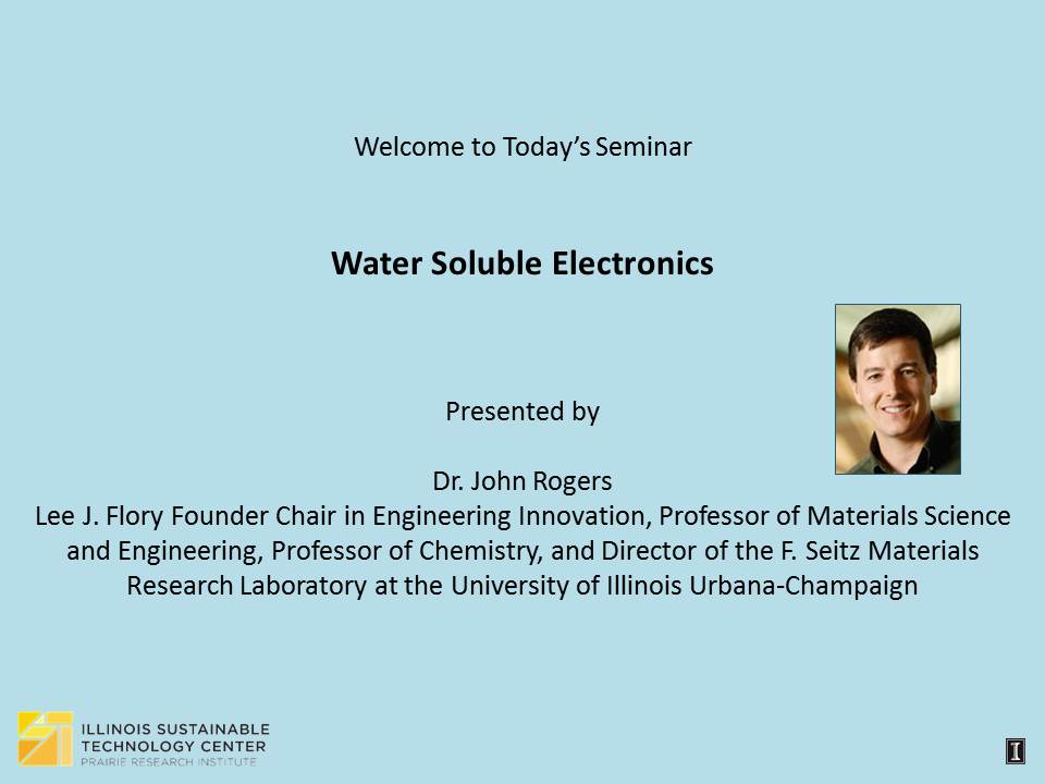Title Slide: Water Soluble Electronics