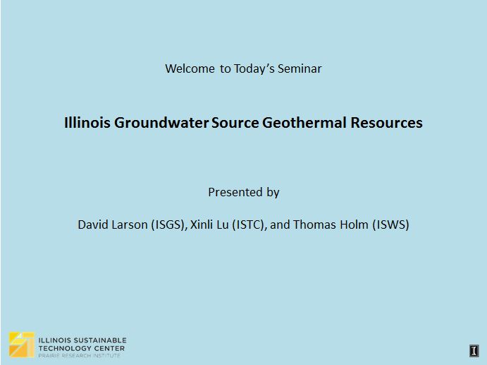 Title Slide: IL groundwater source geothermal resources