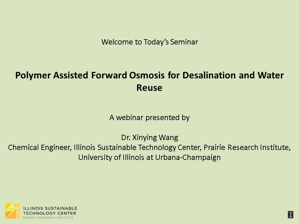 Title Slide: Polymer Assisted Forward Osmosis