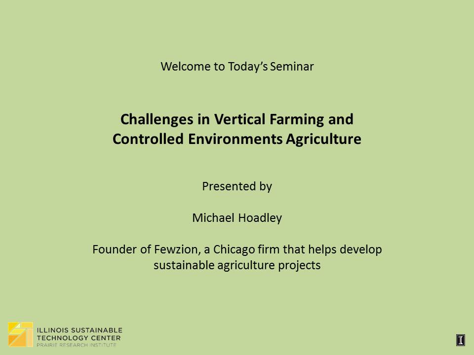 Title Slide: Challenges in Vertical Farming