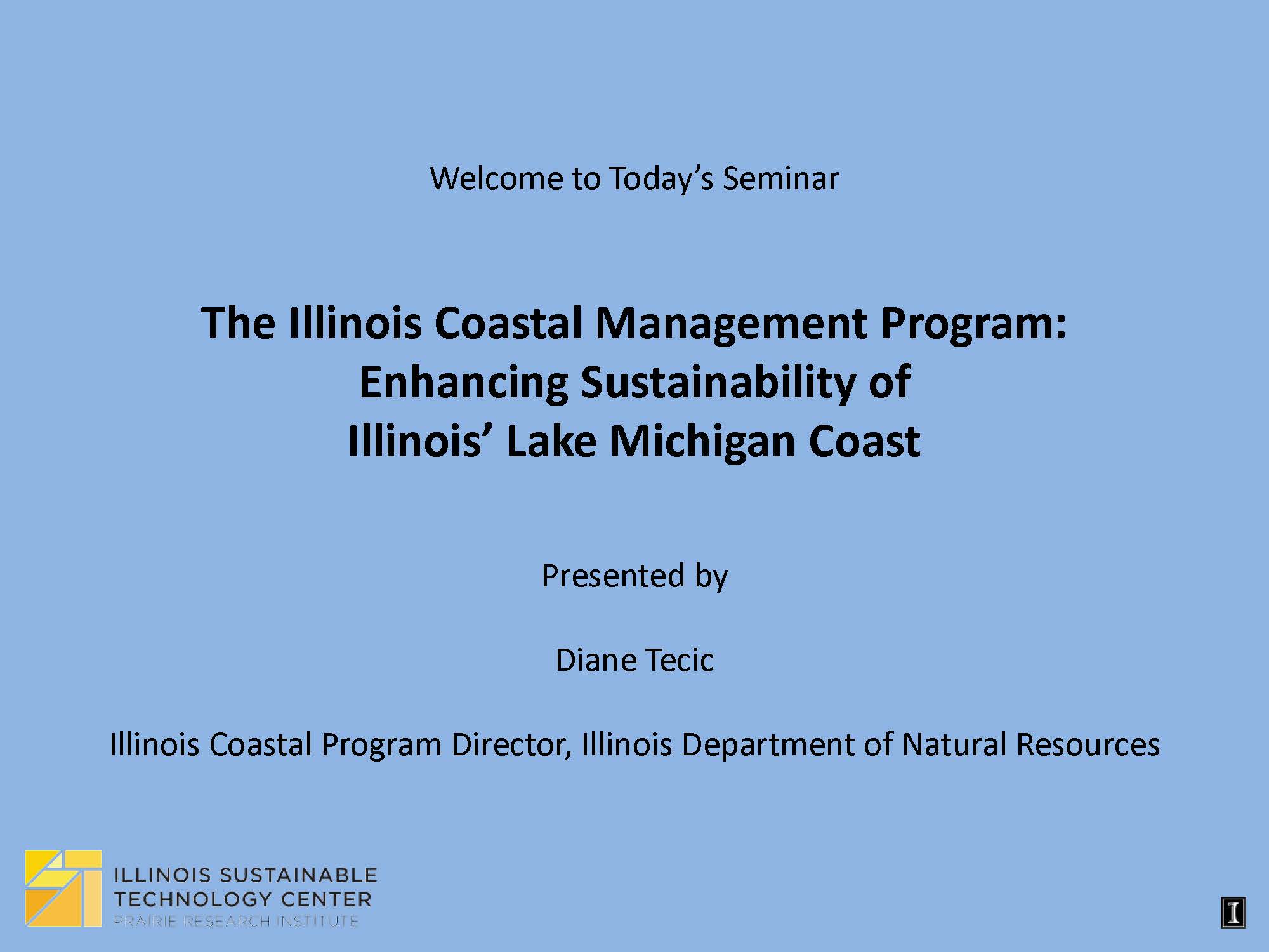 Title Slide: IL Coastal Management Program
