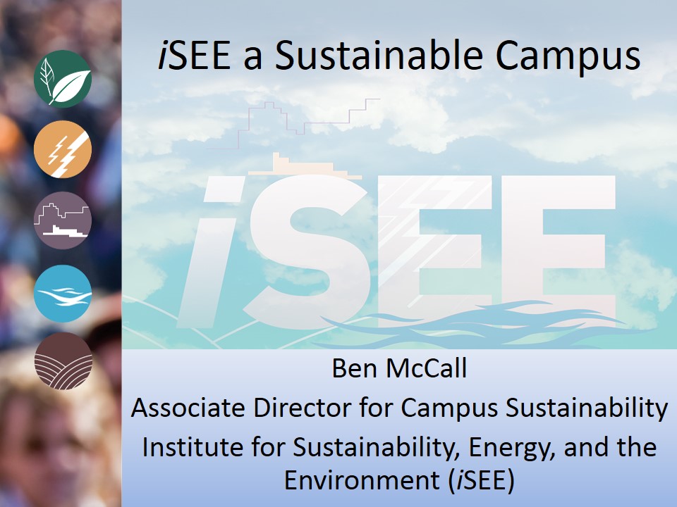 Title Slide: iSEE a Sustainable Campus
