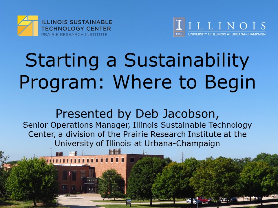 Title Slide: Starting a Sustainability Program
