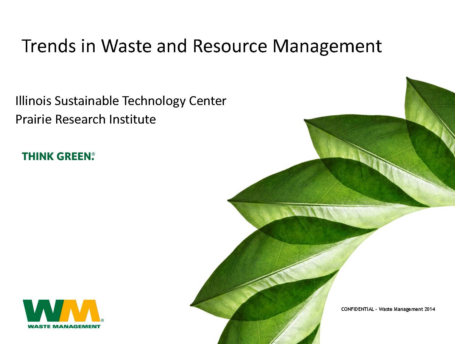 Title Slide: Trends in Waste and Resource Management