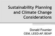 Title Slide: Sustainability Planning and Climate Change Considerations