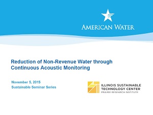 Title Slide: Reduction of Non-Revenue Water
